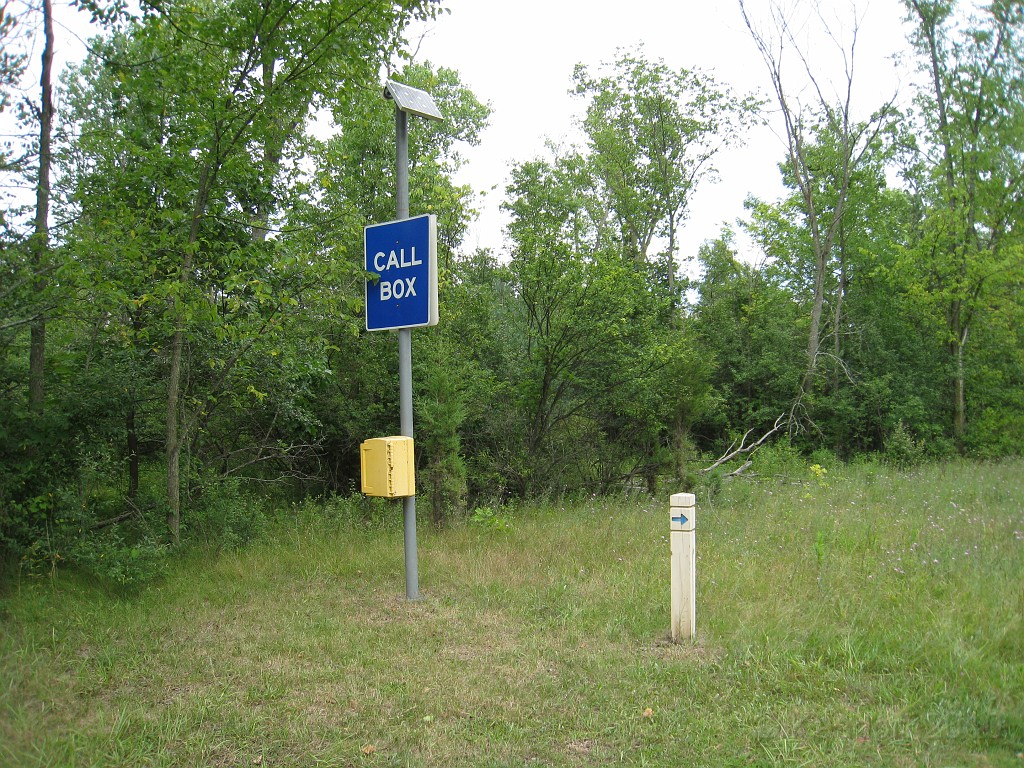 Matthaei Botanical Gardens 2010 0510.jpg - At the very furthest corner of the park is a solar powered emergency phone... something I hope to never have to use.